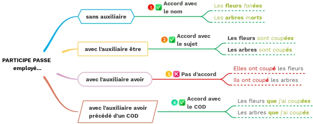 L'accord des participes passés - (c) cours2français.net